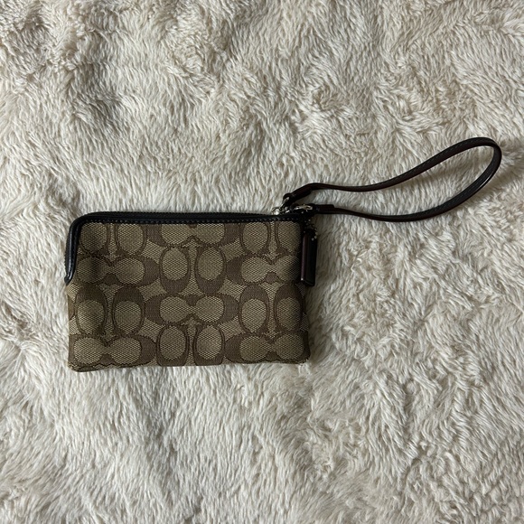 Coach Tan Signature Wristlet - Picture 3 of 7